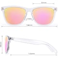 Miniatyrbillede 3 af 5: Womens Solbriller UV400 Spejlede Linser, Perfekt til Udendørs, Ferie, Kørsel Pink