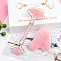 Miniatyrbillede 2 af 6: Mors Dags Gaver - Jade Roller Massage Stick & Gua Sha Sæt - 100% Naturlige Sten Ansigtsmassageværktøjer til Lymfedrænage, Anti-P