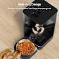 Miniatyrbild 3 av 8: Kattmatautomat med timer, automatisk kattmatare med torkmedelspåse, programmerbar portionskontroll 4 måltider per dag, 10s röstinspelare Black Transparent1 6L