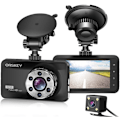 Miniatyrbillede 1 af 8: Dash Cam for og bag 1080P Full HD Dual Dash Camera i bilkamera instrumentbræt Dashcam til biler 170 vidvinkel med 3,0\" LCD-skærm nat vi