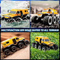 Pikkukuva 2 / 6: Kauko-ohjattava auto, 1:12 mittakaavan RC-maastoauto 8 pyörää 2,4 GHz RC-maasturi pojalle, maastoajoon sopiva vedenpitävä sähköleluauto 2 ladattavalla akulla