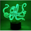 Miniatyrbillede 4 af 7: 3D Blæksprutte Fjernbetjening 16 Farve Natlys Illusion Akryl LED Bordlampe Sengelampe Børneværelse Skrivebords Dekoration Fødselsdagsgaver Legetøj til Børn
