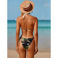 Miniatyrbilde 2 av 5: Kvinners Ensfarget Halter String Bikinisett Trekant Sexy Thong Todelt Badedrakt Camo M