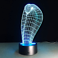 Miniatyrbillede 4 af 7: Slange 3D LED Lampe Kobra Natlampe Illusion Lys Lamper Berøringsføler USB Akryl Lampe Hjem Dekoration Gave 7 Farveændring