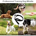 Miniatyrbillede 4 af 7: 2 stk. Hunde Fløjte til at Stoppe Gøende Nabohunde, Lydløse Fløjter Nemme at Bære, Professionelt Hunde Træningsværktøj med Sort Lanyard (Sort)