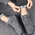 Miniatyrbild 2 av 5: Herr Sportskor Casual Lätt Mjuk Gummisula Herr Mode Sneakers för Vinterlöpning Promenader Grey 41
