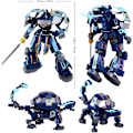 Miniatyrbillede 4 af 6: Transformerende Mech Robot Byggesæt, Mini Superhelteserie med Minifigurer, Cool Battle Titan Turtle Warrior (250 Dele)