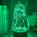 Miniatyrbillede 4 af 7: 3D Illusion Zero Two 002 Anime Lampe Børneværelses Dekoration RGB 16 Farver med Fjernbetjening Akryl LED Natlys Darling In The FRANXX Fødselsdag