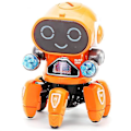 Miniatyrbillede 5 af 5: Seks-klo elektrisk dans lille robot lys popmusik børn dreng pige robot intelligent legetøj