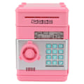 Miniatyrbild 1 av 5: 2 lägen ATM spargris digital elektronisk papperspengar mynt säker låda spara kassaskåp med 7 musikspår för barn Pink