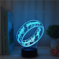 Miniatyrbilde 3 av 5: Ringenes Herre Magisk Ring 3D LED Nattelys Berøring 7 Farger/Fjernkontroll 16 Farger USB Bordlampe Hjemmedekor Sengelampe Motegave