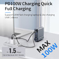 Miniatyrbillede 5 af 7: 15-i-1 bærbar dockingstation 4K@60Hz kompatibel med Mac Window Hp Thunderbolt 4(2 HDMI, DP, 100W PD, Ethernet, 5 USB-porte, SD/TF-kort, lyd)