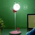 Miniatyrbilde 3 av 5: Søt humle LED-skrivebordslampe berøringskontroll dimming 3 lysstyrke og 360° fleksibel svanehals øyepleie USB oppladbar (rosa)