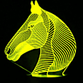 Miniatyrbilde 6 av 7: 3D Hest Nattelys Bordskrive Optisk Illusjon Lamper 16 Farge Skiftende Lys LED Bordlampe Jul Hjem Kjærlighet Bursdag Barn Barn Dekor Leke Gave