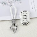 Miniatyrbilde 7 av 8: Escalade nøkkelringdeksel for Cadillac 6 knappers Smart Keys Case Proector Tilbehør TPU Myk Bling Nøkkelring Hvit Sølv Jentete Søt for Cadillac