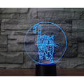 Miniatyrbild 3 av 7: 3D Kitty Fjärrkontroll 16 Färger Nattlampor Illusion Akryl LED Bord Sänglampa Barn Sovrum Skrivbords Dekoration Födelsedagspresenter Leksak för Barn