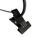 Miniatyrbillede 4 af 6: Klips på lys, læselys klips til hovedgærde/lysfarve kan ændres/natteseng læselampe klips på skrivebord og computer，USB LED lille bordlampe（sort）