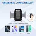 Miniatyrbilde 4 av 7: Biltelefonholder, 3-i-1 mobilholder luftventil dashbordmontering frontrute for iPhone Xs Max R X 8 Plus 7 6S Samsung Galaxy S9 S8 Edge S7 S6 LG Black