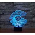 Miniatyrbilde 3 av 7: 3D Shell Diamond Fjernkontroll 16 Farger Nattelykter Illusions Akryl LED Bord Nattbord Lampe Barn Soverom Skrivebord Dekor Bursdagsgaver Leke for Barn
