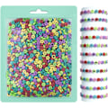 Miniatyrbillede 1 af 7: 800 stykker bogstavperler sæt, 28 stilarter venskab armbånd smykkefremstilling, assorterede alfabetperler farverige smiley-perler hjerteperler til teenagere Style 3