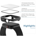 Miniatyrbillede 2 af 6: 2 stk. Etui til Apple Watch Series 7/8 45mm med hærdet glas skærmbeskyttelse Ultra-tynd stødsikker HD klar film beskyttelsesskal