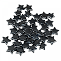 Miniatyrbild 1 av 4: 10-pack läkande kristaller stjärnformade orostensfickstenar handskurna prydnader heminredning, svart obsidian