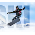 Miniatyrbild 5 av 5: Snowboardhandskar Inner Five Fingers Varm Touch Screen Vattentäta Skidhandskar - Vit,M