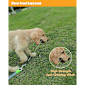 Miniatyrbillede 2 af 7: Heavy Duty Indtrækkelig Hundeline med 2 Tyggefaste Wire Reb, 16FT Lange Liner 360 Grader Knæfrie til 2 Hunde, Dobbelt Hundeline til Små/Mellemstore/Store Hunde Green L Large
