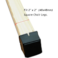 Miniatyrbilde 5 av 5: 8 stk. Silikon Møbel Stolbein Fotbeskyttere, Sklisikre Filtputer for Sofabordbein, Beskyttelse for Tregulv, Passer 2\" x 2\" Firkantet Stol L