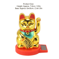 Miniatyrbild 4 av 5: Solcells driven vinkande arm katt prydnad välkomnande vinkande hand tass upp rikedom förmögenhet lycklig katt för förmögenhet pengar lycka Gold