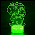 Miniatyrbild 3 av 5: 3D Jultomte Nattlampa Bordsskiva Optisk Illusion Lampor 16 Färgväxlande Ljus LED Bordlampa Jul Hem Kärlek Födelsedag Barn Barn Present