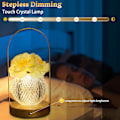 Miniatyrbillede 3 af 6: Genopladelig Ledningsfri Bordlampe, Touch Tulip Lampe, Dæmpbar Sød Glas Bordblomst Lampe Lille Lampe Rose Lampe til Soveværelse Stue