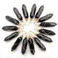 Miniatyrbild 3 av 4: Luckeeper Healing Crystal Wands | Svart Obsidian | 6 Facetterad Reiki Chakra Meditationsterapi 4 PCS