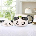 Miniatyrbillede 4 af 8: Panda Kops Cute Keramik Kaffeekrus Søde Nyhed Panda Kaffe Kops Te Kop Gave til Jul Fødselsdag
