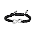 Miniatyrbilde 7 av 9: 2PCS Rustfritt Stål 8 Infinity Par Armbånd Flettet Lær Tau Armbånd Justerbar Kjede Passer 7-9 Tommer for Elsker Vennskap