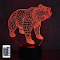 Miniatyrbilde 1 av 7: 3D Isbjørn Fjernkontroll 16 Farger Nattelysbilder Illusions Akryl LED Bord Nattbord Lampe Barn Soverom Skrivebord Dekor Bursdag Jul Gave Leke