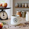 Miniatyrbillede 6 af 8: Keramiske Måne og Sol Kaffe Krus, Porcelæn Kaffe Krus, Keramiske Kopper til Latte