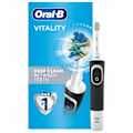 Miniatyrbild 1 av 8: Vitality FlossAction Elektrisk Tandborste med Ersättningsborsthuvud, Svart