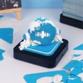 Miniatyrbillede 2 af 5: 2024 Jordpapir Udskæring 3D Kalender Kunst 2024 Kalender Memo Pad 3D Papir Kunst til Lærer Kollega Klassekammerat Barn Blue