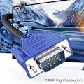 Miniatyrbillede 3 af 7: VGA til VGA-kabel 6 fod, VGA til VGA-skærmkabel 1080P Full HD han til han-ledning HD15 til computer-pc-skærm-laptop-tv-projektor og mere