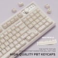 Pikkukuva 6 / 6: V97 Söpö Kermainen Näppäimistö, Bluetooth/2.4GHz Pelikäyttöön Langaton RGB-Taustavalaistuksella, Media-Nappi, Kaareva Runko, Ladattava Hiljainen Tietokoneen Näppäimistö white