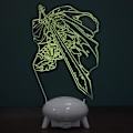 Miniatyrbillede 7 af 7: Berserk Guts Figur 3D Anime Lampe Fjernbetjening Berøringsdæmpbar LED Natlys 16 Farver med Illusion Bordskrivebordslampe Perfekte Gaver til Børn