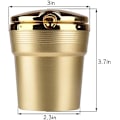 Miniatyrbillede 5 af 5: Egnet til Cadillac ATSL CT6 XT5 XT4 køretøjsaskebæger lysende med lampe og låg modifikation (sliver)