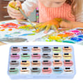 Miniatyrbillede 2 af 5: 24 farver akvarelmaling sæt 30ml lille kop design fadeless professionel gouache maling sæt til kunststuderende