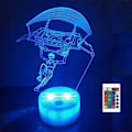 Miniatyrbild 1 av 7: 3D Skydiver Fjärrkontroll 16 Färger Nattlampor Illusion Akryl LED Bord Sänglampa Barn Sovrum Skrivbords Dekoration Födelsedagspresenter Leksak för Barn