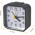 Miniatyrbild 6 av 6: Analog resealarmklocka, super tyst batteridriven liten skrivbordsklocka med snooze, pipljud, nattljusfunktion, enkel inställningsklocka för sovrummet blue