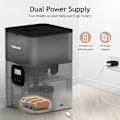 Miniatyrbild 8 av 8: Automatiska kattmatare - Torrfoderdispenser med timer, torkmedelspåse, programmerbar portionskontroll 4 måltider per dag, 10s röstinspelare Black Transparent 4L