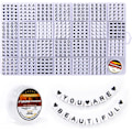 Miniatyrbillede 1 af 6: 1000+ stk. firkantede terningbogstavperler, 6x6 mm perler, perler til smykkefremstilling, perler til armbåndsfremstilling, alfabetperler, i 28 gitterboks (firkantet stor Black Letters & White Base