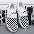 Pikkukuva 1 / 2: Kesä Kengät Plus Koko Monivärinen All-match Miesten Kengät Low-top Lenkkarit Kevyt Miesten Vapaa-ajan Kengät White Checkerboard 41
