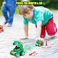 Pikkukuva 3 / 3: Dinosauruslelut 2-5-vuotiaille pojille, vilkkuvat valot ja Dino Roar -musiikkilelut 3-vuotiaalle pojalle, Monster Trucks Joulu Syntymäpäivälahjat lapsille A